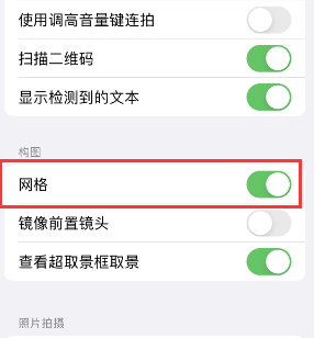 清苑苹果手机维修网点分享iPhone如何开启九宫格构图功能 