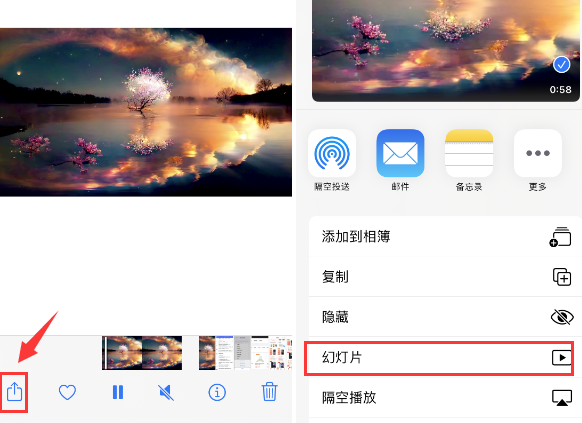 清苑苹果14维修店分享iPhone14相册视频如何循环播放