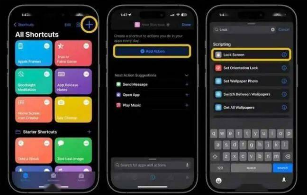清苑苹果14锁屏维修店分享iPhone14升级iOS16.4后如何创建锁屏快捷方式 