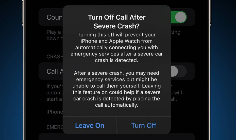清苑苹果14维修分享 iPhone 14 和 Apple Watch 上关闭崩溃检测 